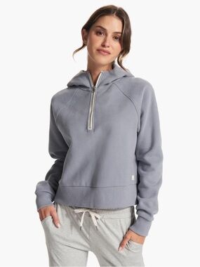 Vuori restore half zip hoodie in Flint
